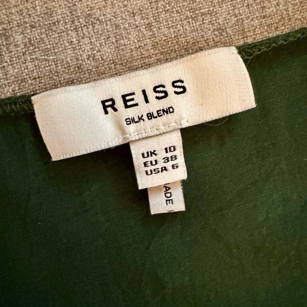 REISS AVAH SILK BLEND RACERBACK TOP - Picture 3 of 7